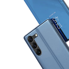 Заредете изображение във визуализатора на галерията – Clear View Case cover for Samsung Galaxy S23 blue flip cover
