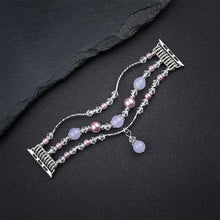 Заредете изображение във визуализатора на галерията – Bracelet loop for Apple Watch 42/44/45 design 4 silver-purple
