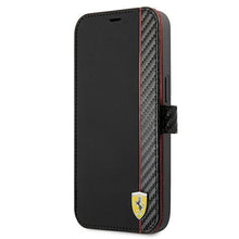 Заредете изображение във визуализатора на галерията – Ferrari FESAXFLBKP13LBK iPhone 13 Pro / 13 6,1" czarny/black book On Track Carbon Stripe
