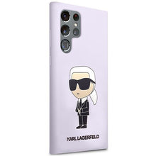 Заредете изображение във визуализатора на галерията – Karl Lagerfeld KLHCS23LSNIKBCU Sam S23 S918 Ultra hardcase purple/purple Silicone Ikonik
