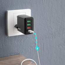 Заредете изображение във визуализатора на галерията – Dudao fast charger 3x USB / 1x USB Type C 20W, PD, QC 3.0 black (A5H)
