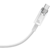 Заредете изображение във визуализатора на галерията – BASEUS cabel Type C to Type C Explorer Fast Charging 100W 1m stellar white P10319703221-00 / CB000043
