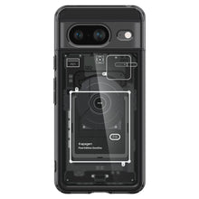 Заредете изображение във визуализатора на галерията – Spigen Ultra Hybrid case for Google Pixel 8 - dark gray (Zero One pattern)
