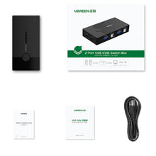 Заредете изображение във визуализатора на галерията – Ugreen 30357 KVM switch - black
