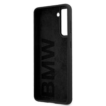 Заредете изображение във визуализатора на галерията – Original Case BMW - Hard Case Silicone Signature Logo BMHCS21MSLBLBK - Samsung S21 Plus Galaxy G996 Black
