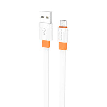 Заредете изображение във визуализатора на галерията – Borofone Cable BX89 Union - USB to Micro USB - 2,4A 1 metre white-orange
