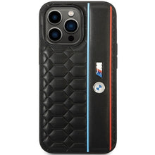 Заредете изображение във визуализатора на галерията – Original Case BMW M Edition Hexo Pattern hardcase BMHCP14X22PGVK for Iphone 14 Pro Max Black
