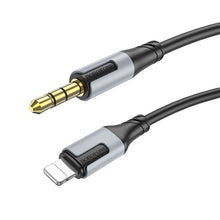 Заредете изображение във визуализатора на галерията – Borofone Cable BL19 Creator - jack 3,5mm to Lightning - 1 metre black
