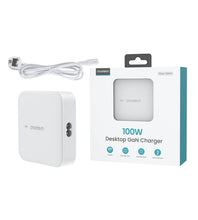 Заредете изображение във визуализатора на галерията – Choetech PD8008 100W GaN fast charger 2x USB-A / 2x USB-C - white
