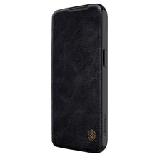 Заредете изображение във визуализатора на галерията – Nillkin Qin Pro Leather Flip Camera Cover Case for iPhone 15 - Black
