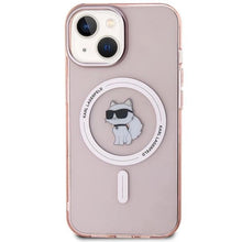 Заредете изображение във визуализатора на галерията – Karl Lagerfeld IML Choupette MagSafe case for iPhone 15 - pink
