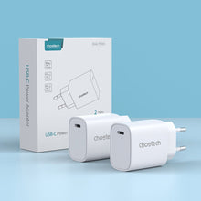 Заредете изображение във визуализатора на галерията – Choetech Q5004*2 PD20W charger for iphone12/13 series White
