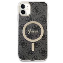Заредете изображение във визуализатора на галерията – Original Case GUESS hardcase 4G MagSafe GUHMN61H4STK for Iphone 11 black

