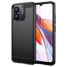 Заредете изображение във визуализатора на галерията – Carbon Case for Xiaomi Redmi 11A / Poco C55 / Redmi 12C Flexible Silicone Carbon Cover Black

