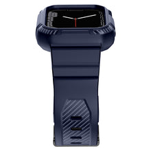 Заредете изображение във визуализатора на галерията – Kingxbar CYF106 2in1 Armored Case for Apple Watch SE, 8, 7, 6, 5, 4, 3, 2, 1 (41, 40, 38 mm) with Strap Blue
