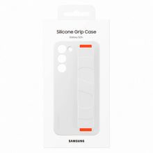 Заредете изображение във визуализатора на галерията – Samsung Silicone Grip Cover Case for Samsung Galaxy S23+ silicone case with wrist strap white (EF-GS916TWEGWW)
