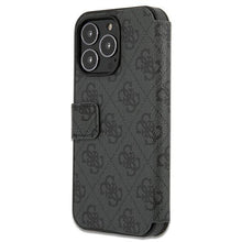 Заредете изображение във визуализатора на галерията – Guess GUBKP13L4GMGGR iPhone 13 Pro / 13 6,1" szary/grey book 4G Big Metal Logo
