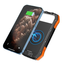 Заредете изображение във визуализатора на галерията – Choetech solar powerbank with inductive charging 10000mAh Qi 5W orange (B659)
