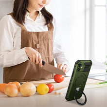 Заредете изображение във визуализатора на галерията – Tel Protect Armor Magsafe Metal Ring Case for Iphone 12 green
