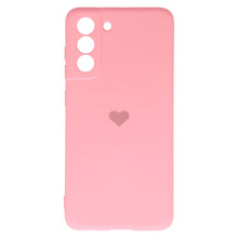 Заредете изображение във визуализатора на галерията – Vennus Silicone Heart Case for Samsung Galaxy S21 FE design 1 pink
