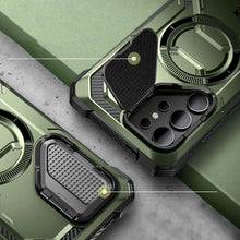 Заредете изображение във визуализатора на галерията – IBLSN Armorbox Mag Supcase case with MagSafe for Samsung Galaxy S24 Ultra - green
