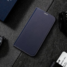Заредете изображение във визуализатора на галерията – Dux Ducis Skin X2 case Samsung Galaxy A14 5G flip case wallet stand blue
