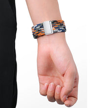 Заредете изображение във визуализатора на галерията – Strap Fabric Band for Watch 9 / 8 / 7 / 6 / SE / 5 / 4 / 3 / 2 (41mm / 40mm / 38mm) Braided Fabric Strap Watch Bracelet Pattern 6
