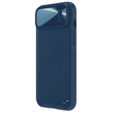 Заредете изображение във визуализатора на галерията – Nillkin CamShield Leather S Case iPhone 14 Plus cover with camera cover blue
