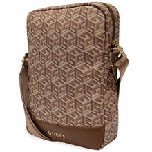 Заредете изображение във визуализатора на галерията – Guess Bag GUTB10HGCFSEW 10" brown/brown GCube Stripe Tablet Bag
