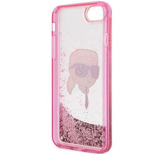 Заредете изображение във визуализатора на галерията – Karl Lagerfeld KLHCI8LNKHCP iPhone 7/8/ SE 2020/2022 pink/pink hardcase Glitter Karl Head
