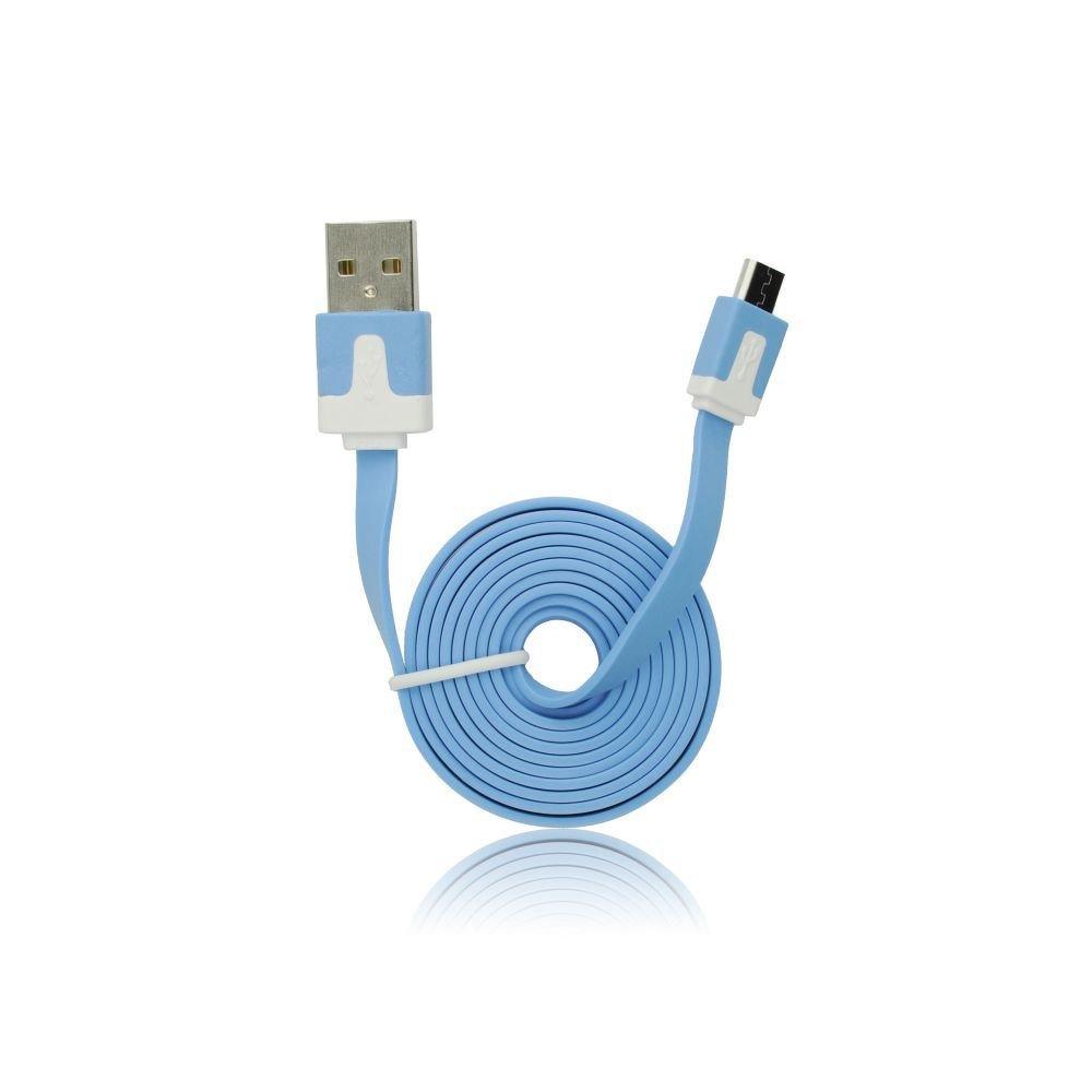 Кабел плосък USB към micro син - само за 4.99 лв