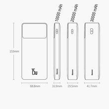 Заредете изображение във визуализатора на галерията – Baseus Bipow powerbank with display 30000mAh 15W black (Overseas Edition) + cable USB-A - Micro USB 0.25m black (PPBD050201)
