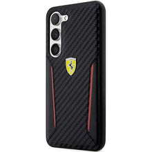 Заредете изображение във визуализатора на галерията – Original FERRARI Case hardcase Carbon Contrast Edges FEHCS23MNPYK for Samsung Galaxy S23 Plus Black
