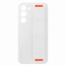 Заредете изображение във визуализатора на галерията – Samsung Silicone Grip Cover Case for Samsung Galaxy S23+ silicone case with wrist strap white (EF-GS916TWEGWW)
