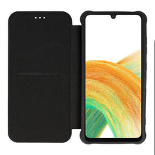 Заредете изображение във визуализатора на галерията – Razor Leather Book Case for Samsung Galaxy A35 black
