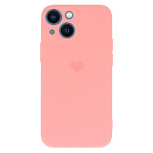 Заредете изображение във визуализатора на галерията – Vennus Silicone Heart Case for Iphone 14 design 1 pink
