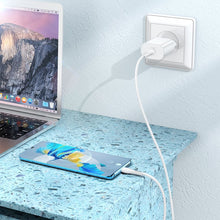 Заредете изображение във визуализатора на галерията – Hoco charger type c power delivery pd25w with cable type c jetta n22 white - TopMag
