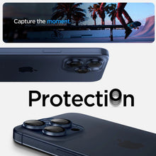 Заредете изображение във визуализатора на галерията – Spigen Optik.tR EZ Fit Camera Protector for iPhone 14 Pro / Pro Max / 15 Pro / Pro Max - Titanium Blue 2 pcs.
