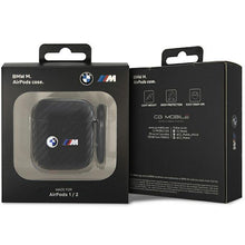 Заредете изображение във визуализатора на галерията – BMW BMA2WMPUCA2 AirPods 1/2 cover black/black Carbon Double Metal Logo
