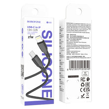Заредете изображение във визуализатора на галерията – Borofone Cable BX99 Method - Type C to Lightning - PD 27W 1 metre black
