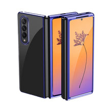 Заредете изображение във визуализатора на галерията – Plating Case case for Samsung Galaxy Z Fold 4 cover with a metallic frame blue
