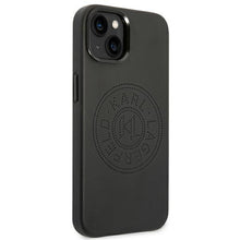 Заредете изображение във визуализатора на галерията – Karl Lagerfeld KLHCP14SFWHK iPhone 14 6,1" hardcase czarny/black Leather Perforated Logo
