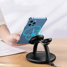 Заредете изображение във визуализатора на галерията – Choetech 3in1 inductive charging station iPhone 12/13/14, AirPods Pro, Apple Watch black (T587-F)
