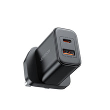 Заредете изображение във визуализатора на галерията – UK Joyrooom FlashSeries JR-TCF05 20W USB-A USB-C Charger - Black
