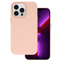 Заредете изображение във визуализатора на галерията – MagSafe Leather Case Iphone 14 Pro Max Light Pink
