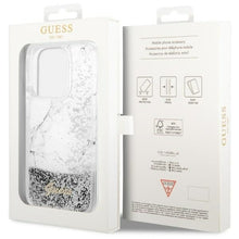 Заредете изображение във визуализатора на галерията – Original Case GUESS Liquid Glitter 4G Transculent GUHCP14XLCSGSGH for Iphone 14 Pro Max white
