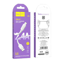 Заредете изображение във визуализатора на галерията – HOCO cable USB do Iphone Lightning 8-pin Hyper 2,4A X96 white
