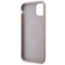 Заредете изображение във визуализатора на галерията – Guess GUHMN61P4RPSP iPhone 11 / Xr pink/pink hardcase 4G Printed Stripes MagSafe

