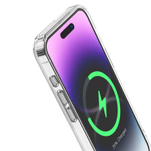 Заредете изображение във визуализатора на галерията – HOCO Magnetic airbag anti-fall case compatible with MagSafe do IPHONE 15 PRO transparent
