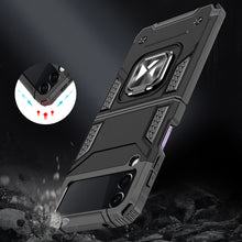 Заредете изображение във визуализатора на галерията – Wozinsky Ring Armor case for Samsung Galaxy Z Flip 4 armored case magnetic holder ring rose gold
